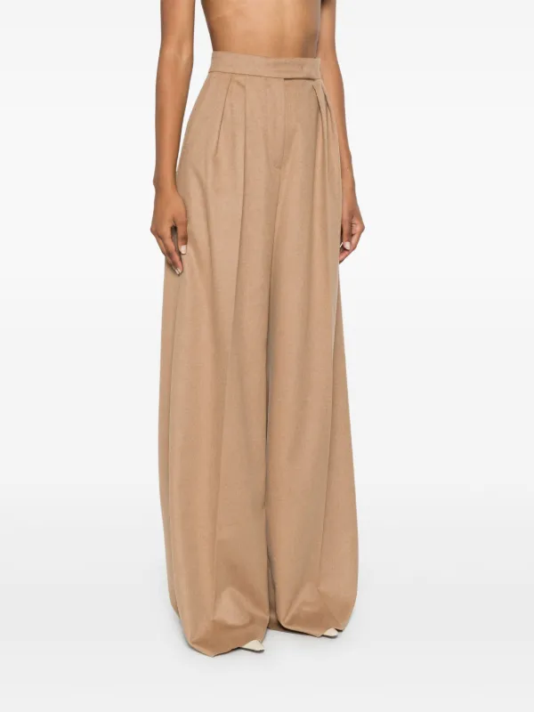 パンツ MAX MARA WOMEN Fagus Long Trousers Light Brown MAX MARA WOMEN Fagus Long Trousers Light Brown
