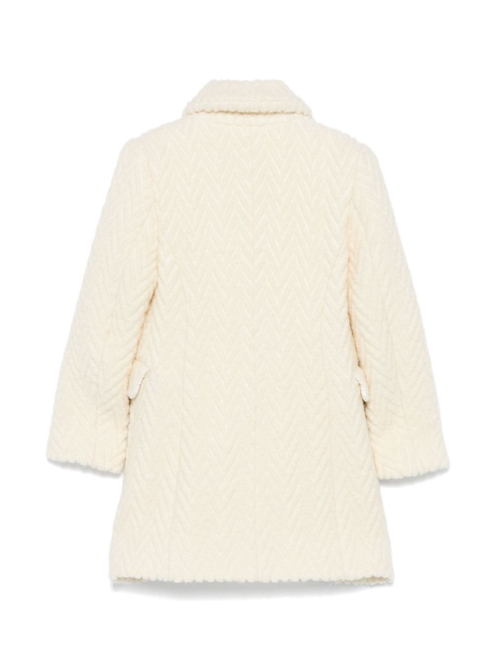 Missoni Kids zigzag woven coat - White