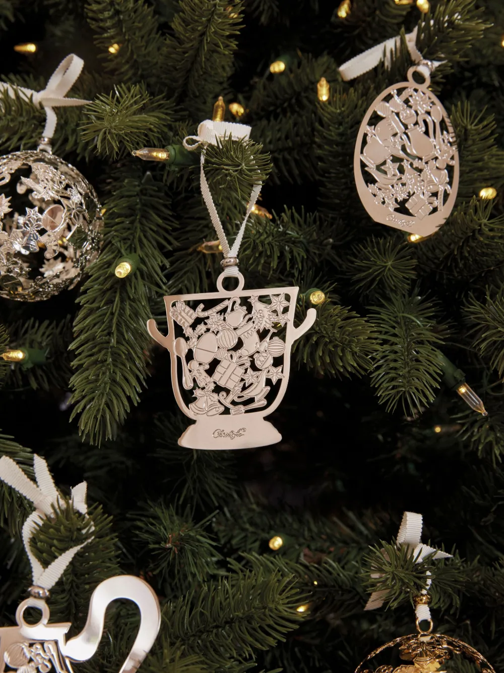 Christofle Champagne Bucket Christmas Ornament In 银色