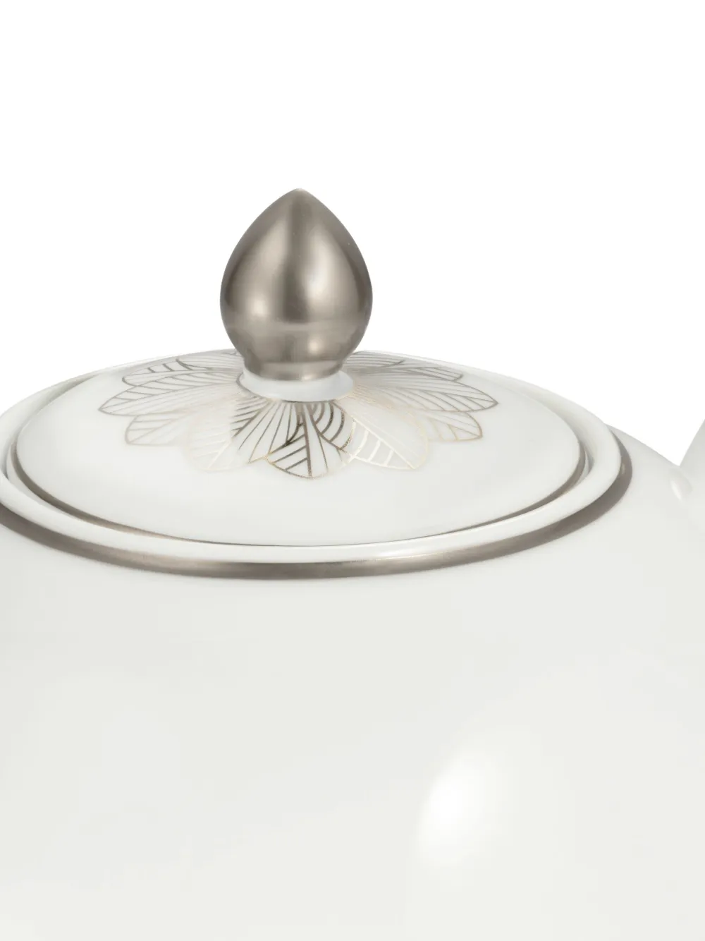  Christofle Round Teapot - White 