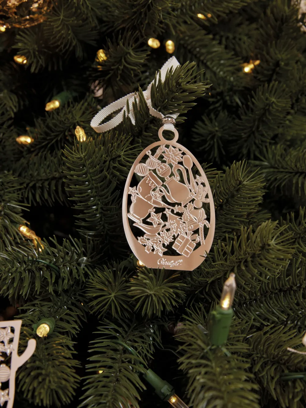Christofle Mood Christmas Ornament In Silver