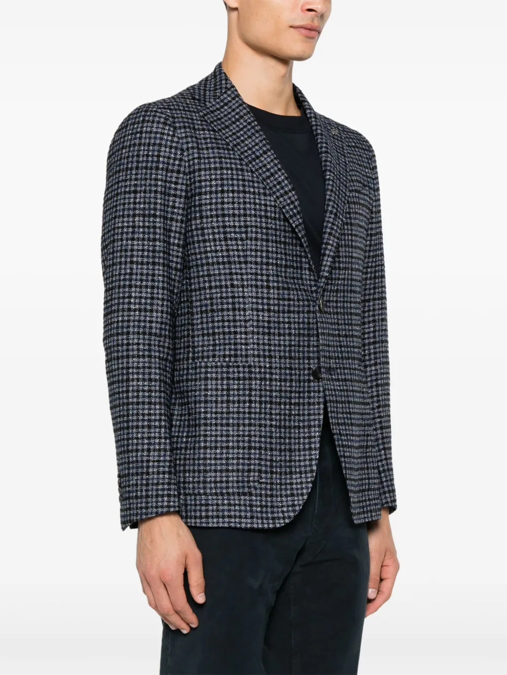 Tagliatore Blazer met pied-de-poule print Blauw