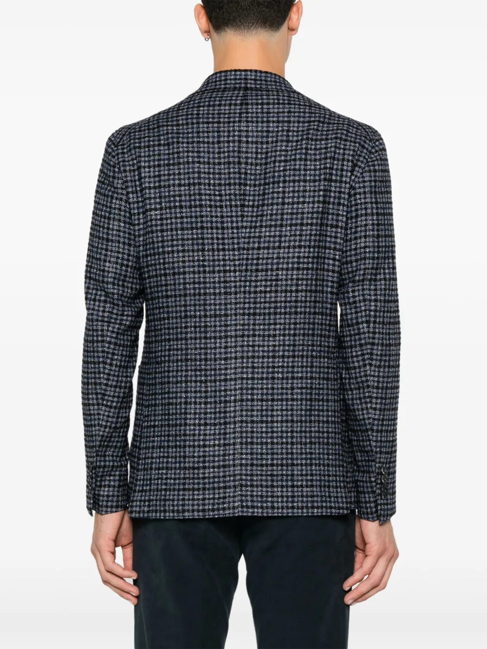Tagliatore Blazer met pied-de-poule print Blauw