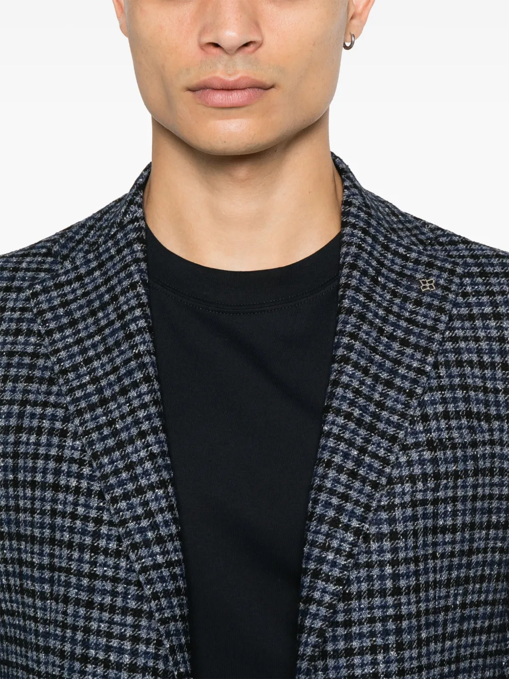 Tagliatore Blazer met pied-de-poule print Blauw