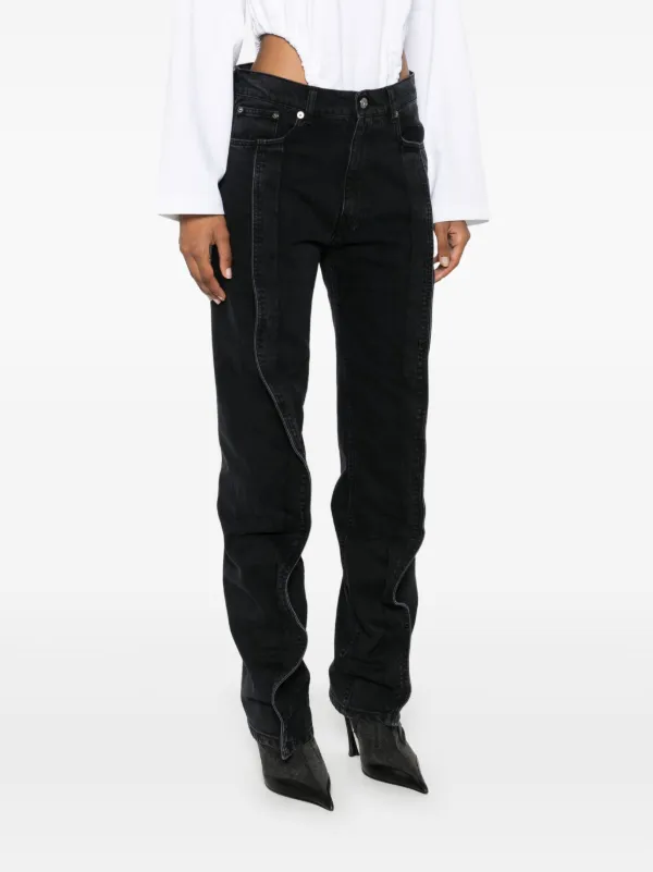 Y/Project ブラック EverGreen BANANA ジーンズ 黒26 Y/PROJECT - Evergreen Banana Slim Jeans | HBX - Globally