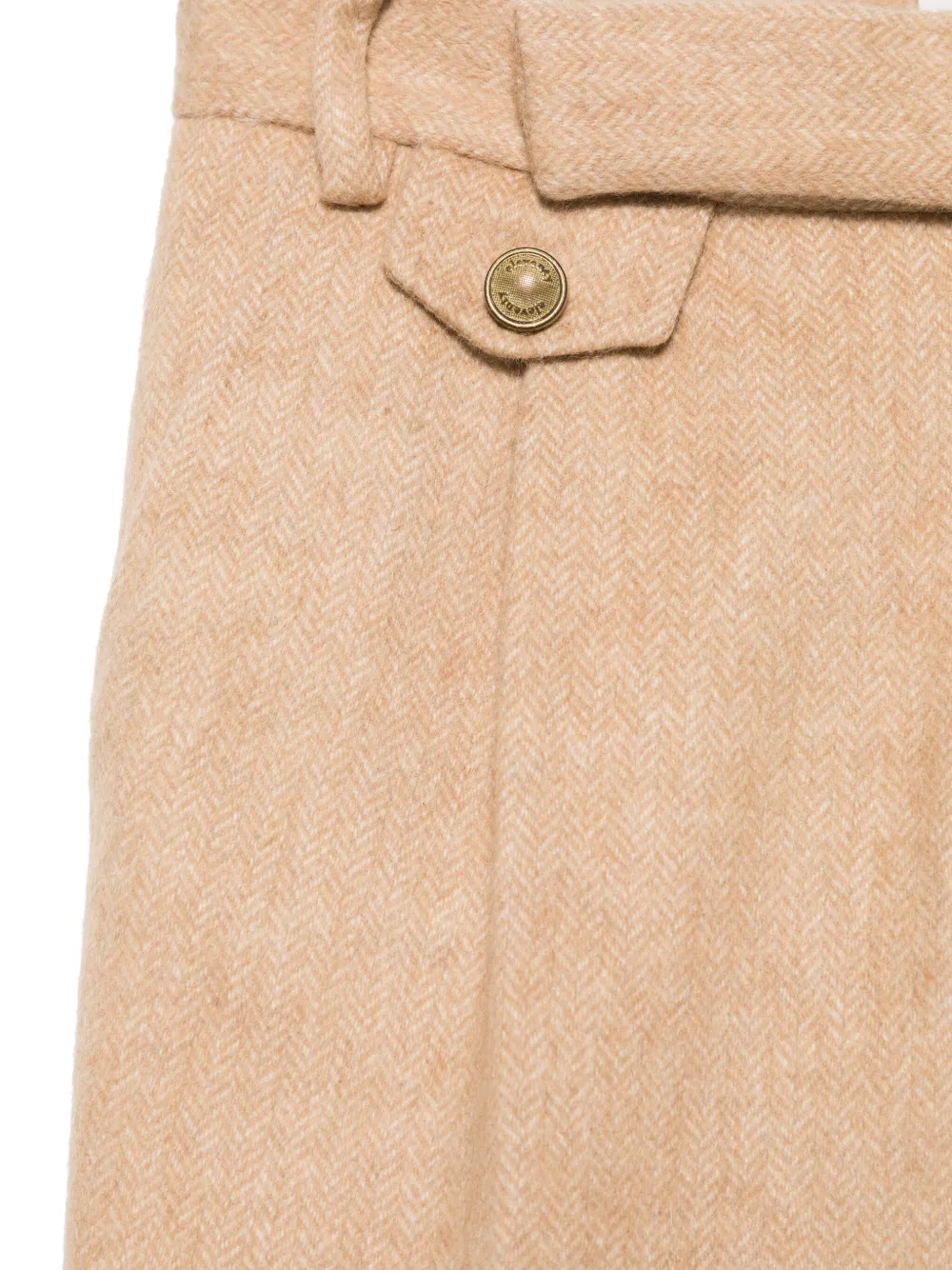 Eleventy Kids Pantalon met visgraatpatroon Beige