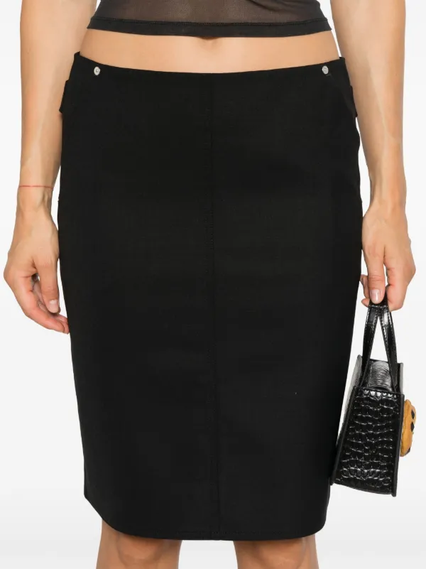 MOSCHINO JEANS バックスリット ミニスカート | ブラック | FARFETCH JP