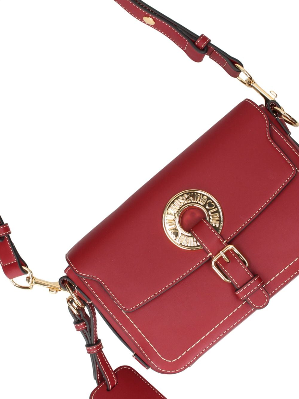 LOVE MOSCHINO LOGO EYELET CROSSBODY BAG 