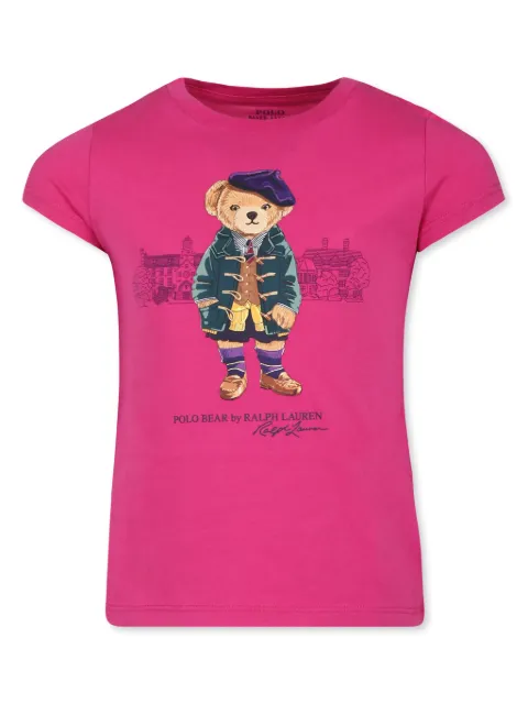 POLO RALPH LAUREN KIDS teddy bear print t-shirt