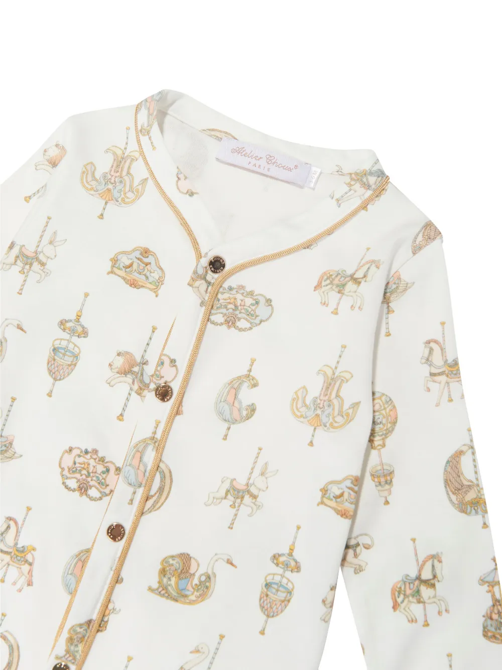 Atelier Choux Graphic-print Pajamas In 白色