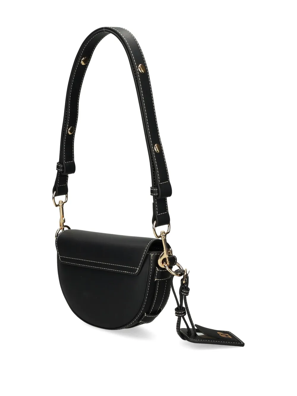 Love Moschino logo eyelet crossbody bag - Zwart