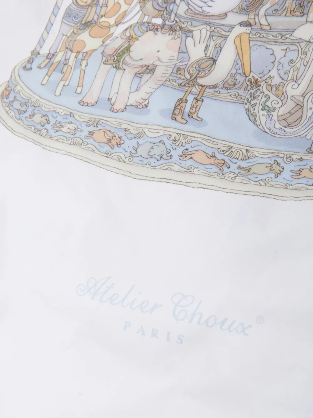 Atelier Choux Deken met print Wit