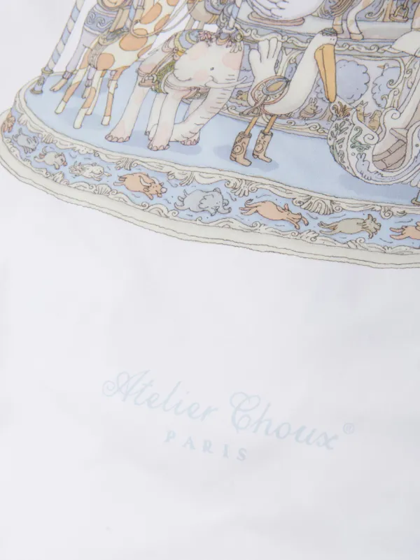 Atelier Choux carousel-print Blanket | White | FARFETCH