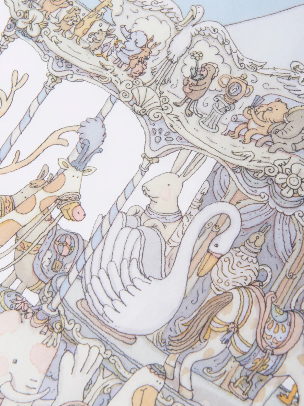 Atelier Choux Deken met print Wit
