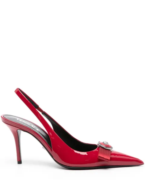 Versace 85mm Gianni-ribbon slingback pumps