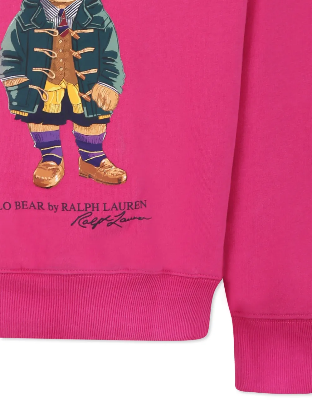 POLO RALPH LAUREN KIDS Teddy Bear Print Sweatshirt Pink FARFETCH TR