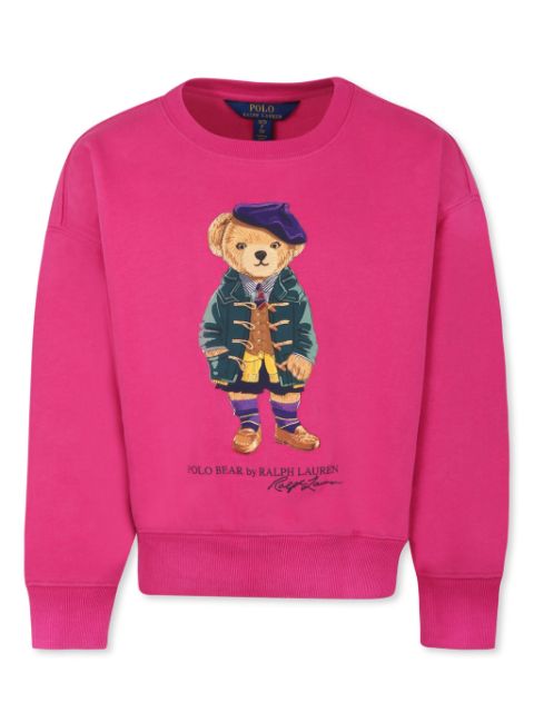 teddy bear print sweatshirt 