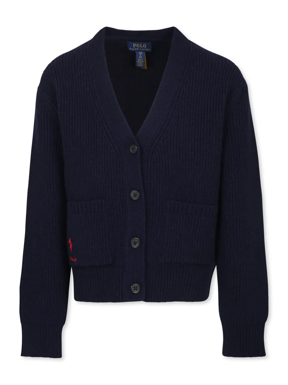 POLO RALPH LAUREN KIDS Vest met geborduurd logo en V-hals Blauw