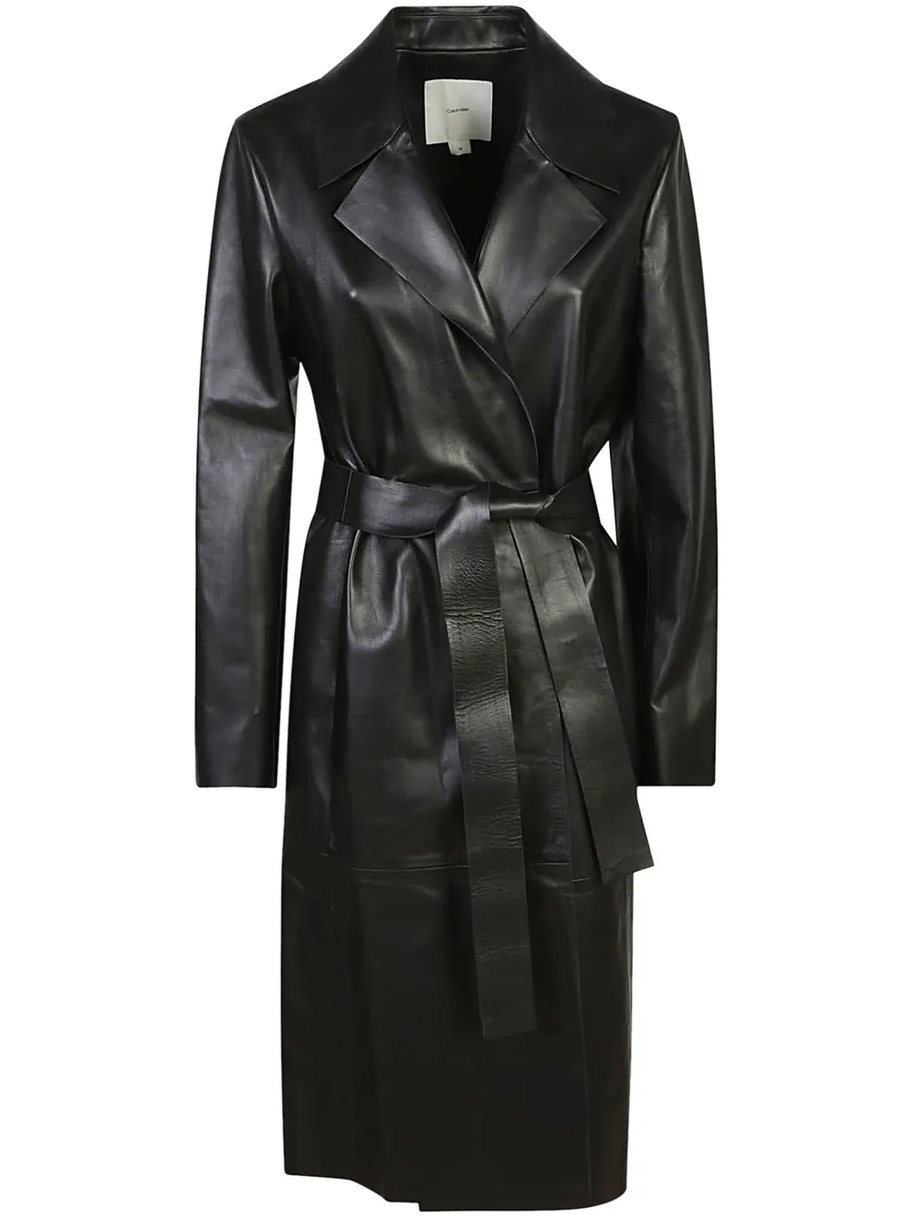 Calvin Klein Leather Coat Black FARFETCH