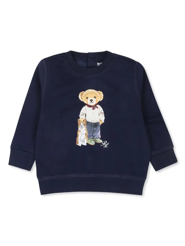 【送料&関税込】Polo Ralph Lauren Polo Bear Printed Crewneck Polo Bear Crewneck Sweater