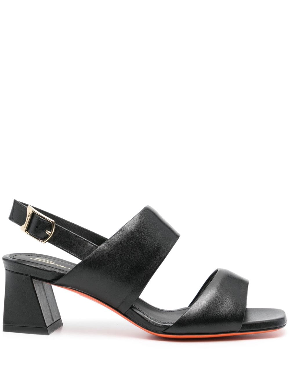 Santoni 60mm double-strap slingback sandals Black