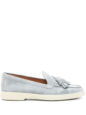 Santoni ダブルバックル ローファー | ブルー | FARFETCH JP