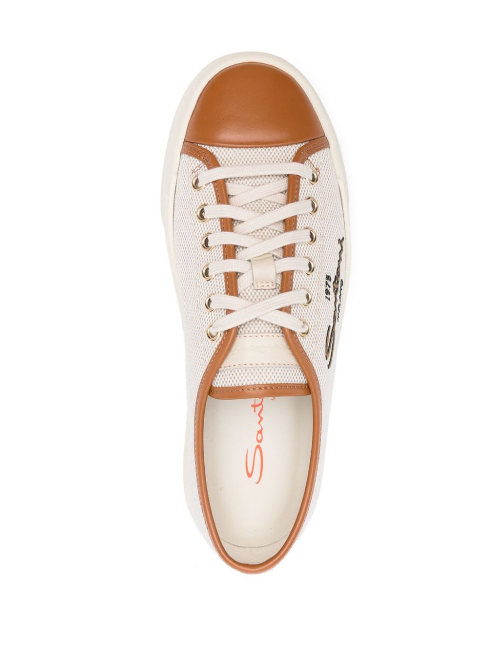 Santoni canvas platform sneakers Neutrals