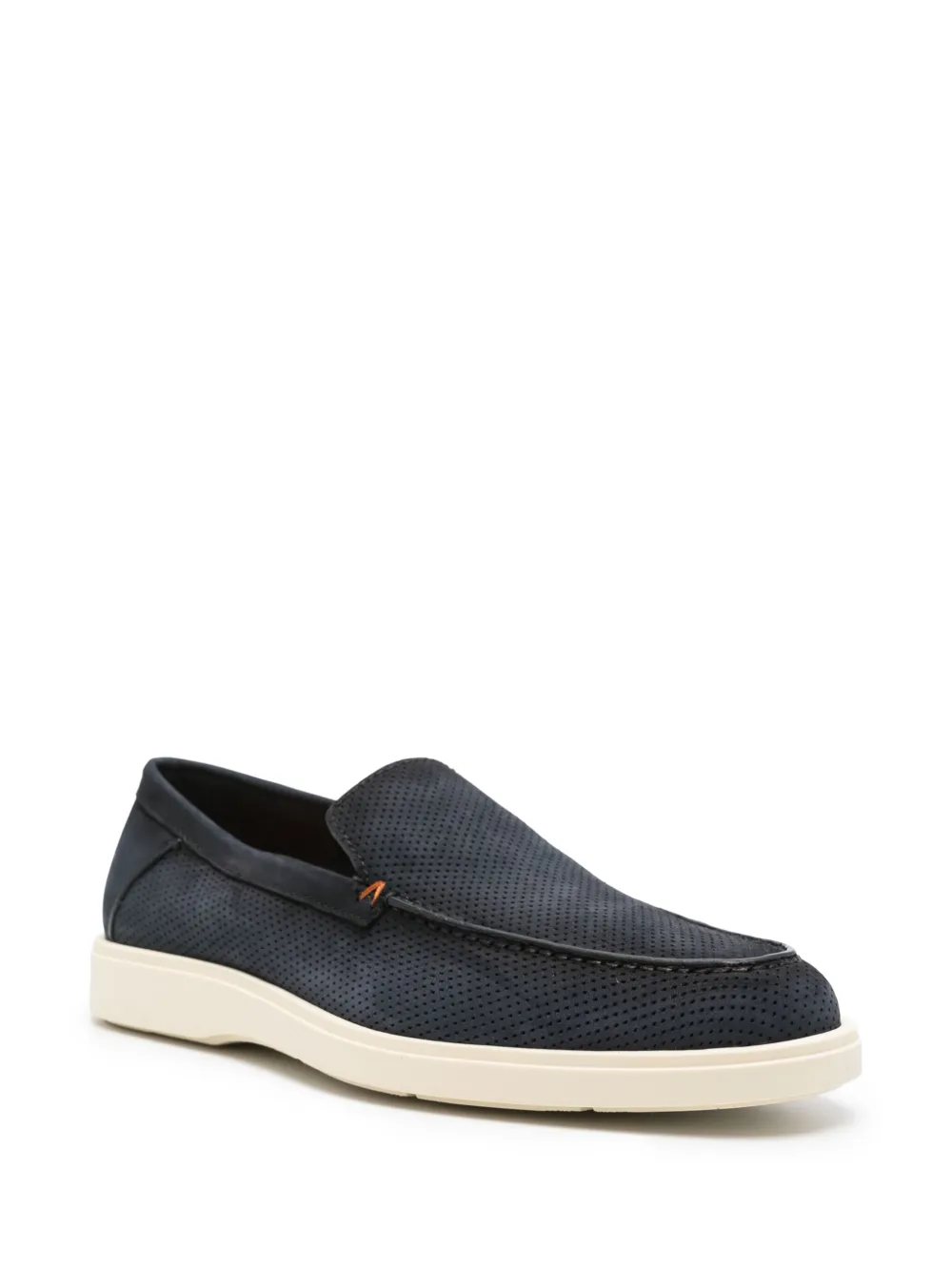 Santoni Geperforeerde loafers - Blauw