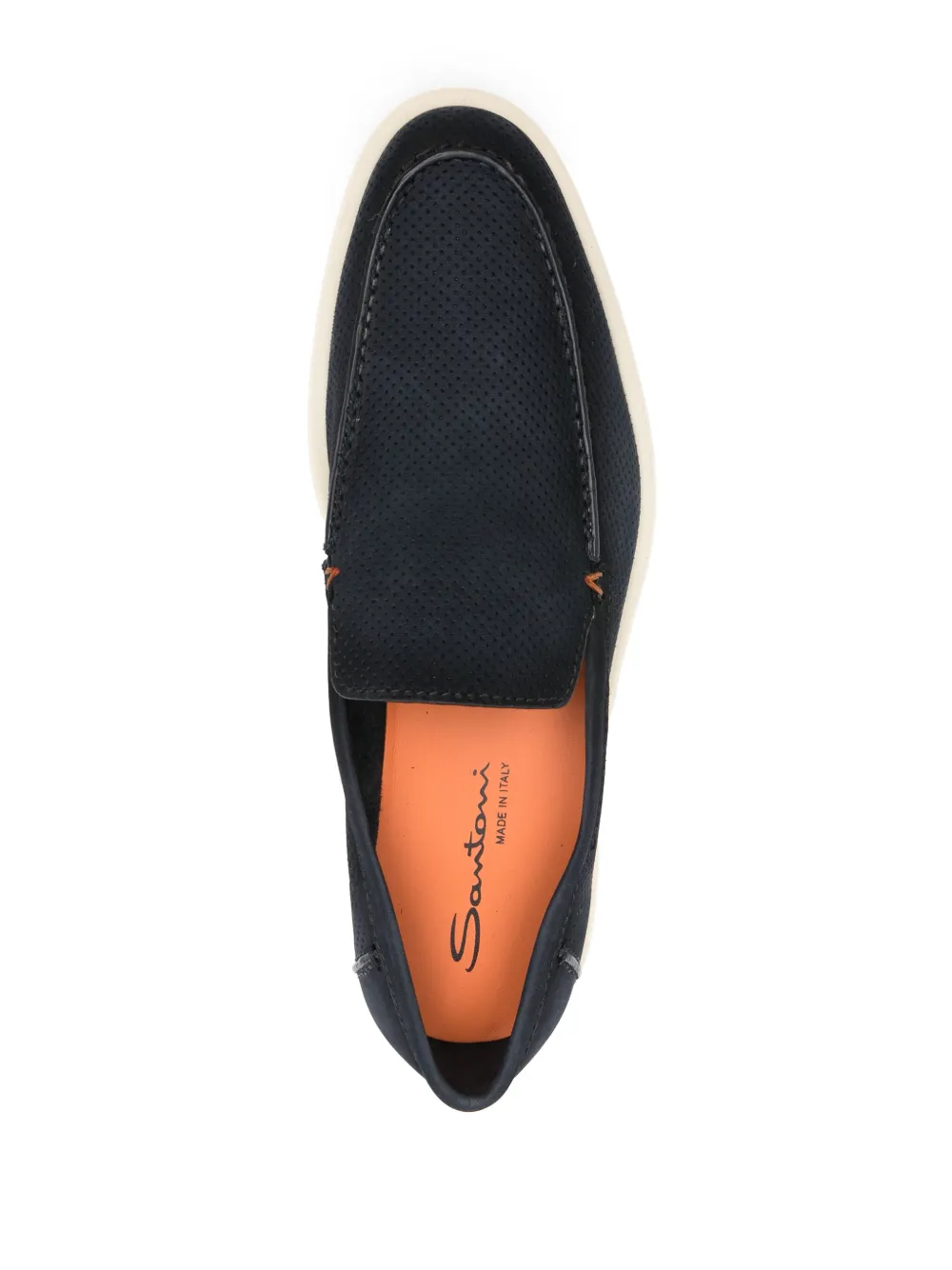 Santoni perforated loafers Blue