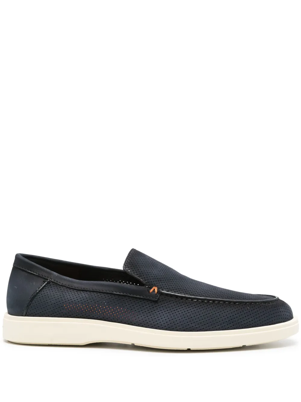 Santoni perforated loafers Blue