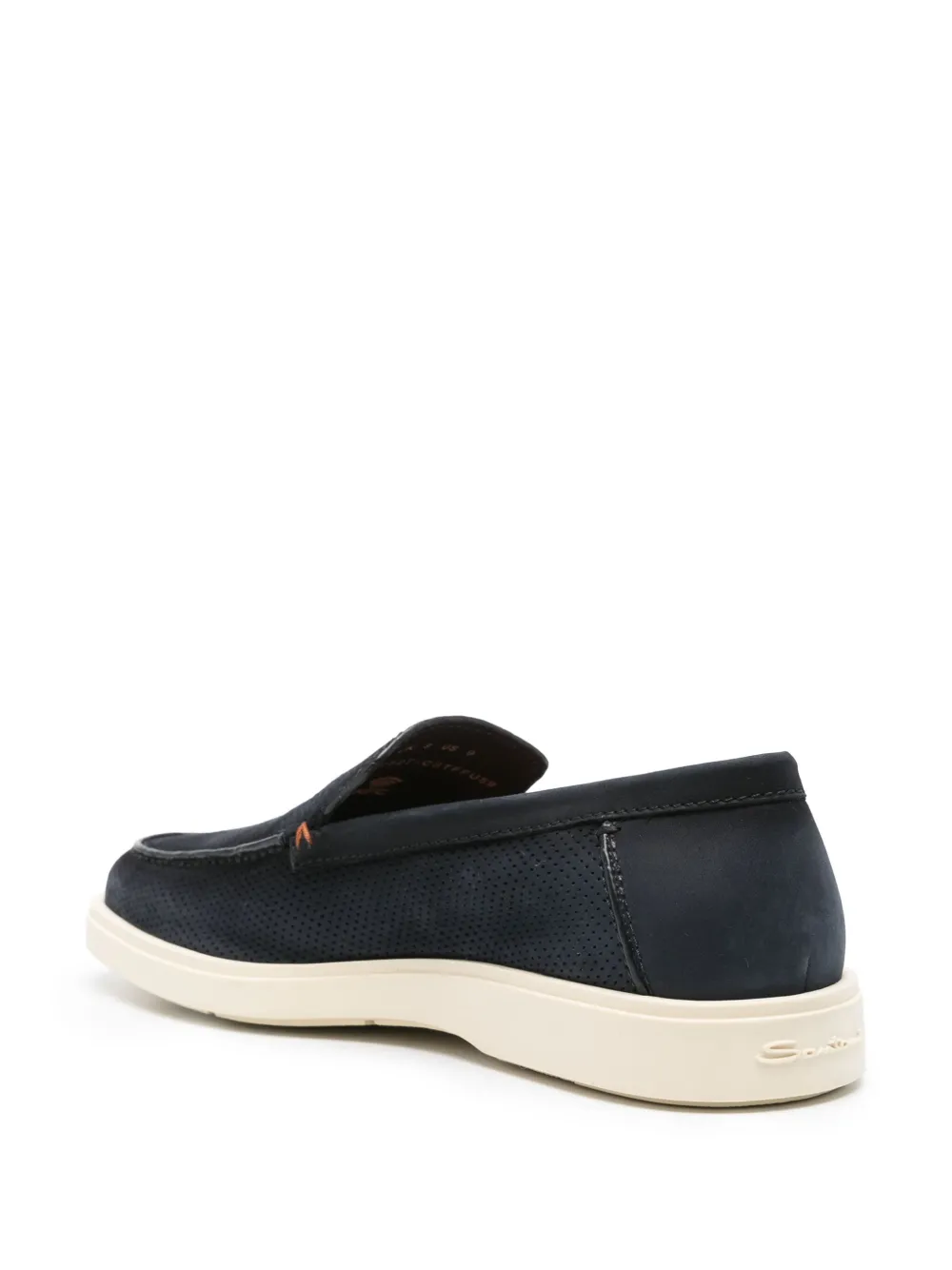 Santoni perforated loafers Blue