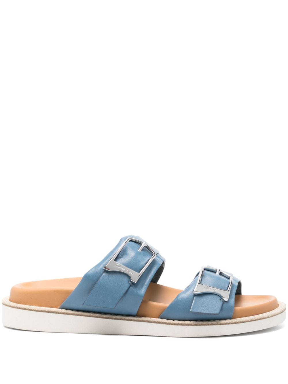 Santoni Sandalen met dubbele bandjes Blauw