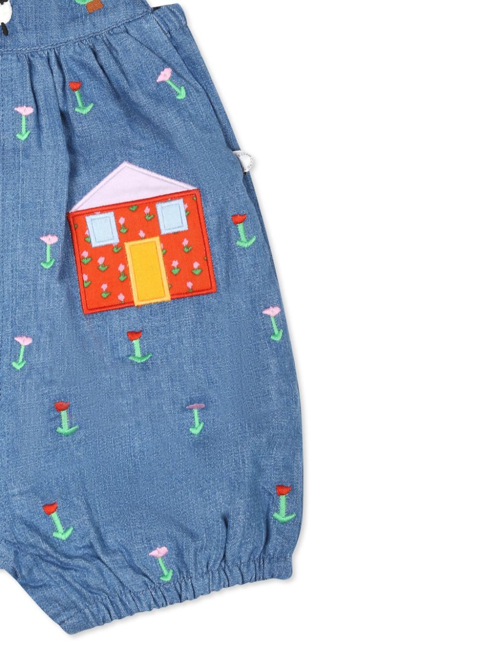 Stella McCartney Kids Tuinbroek met Farmyard-applicatie Blauw