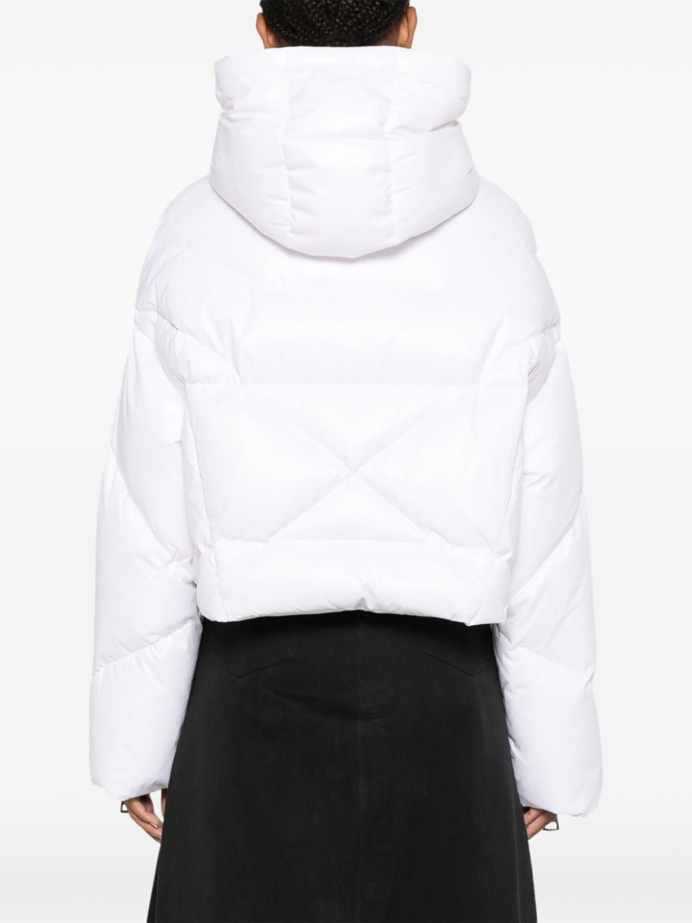 Shop Khrisjoy Crop Puff Jacket In White