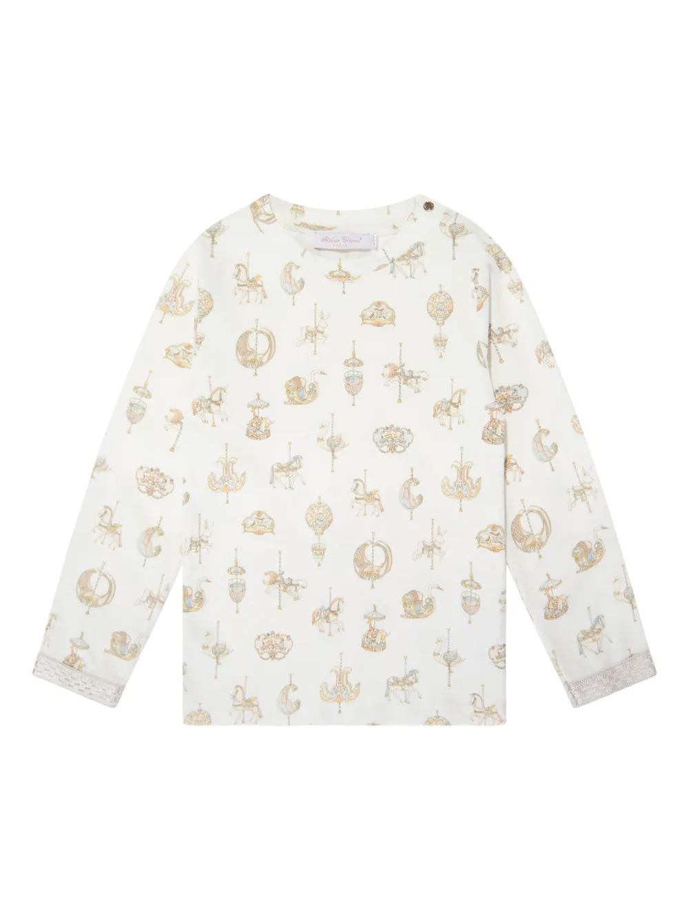Shop Atelier Choux Graphic-print Pajamas In 中性色