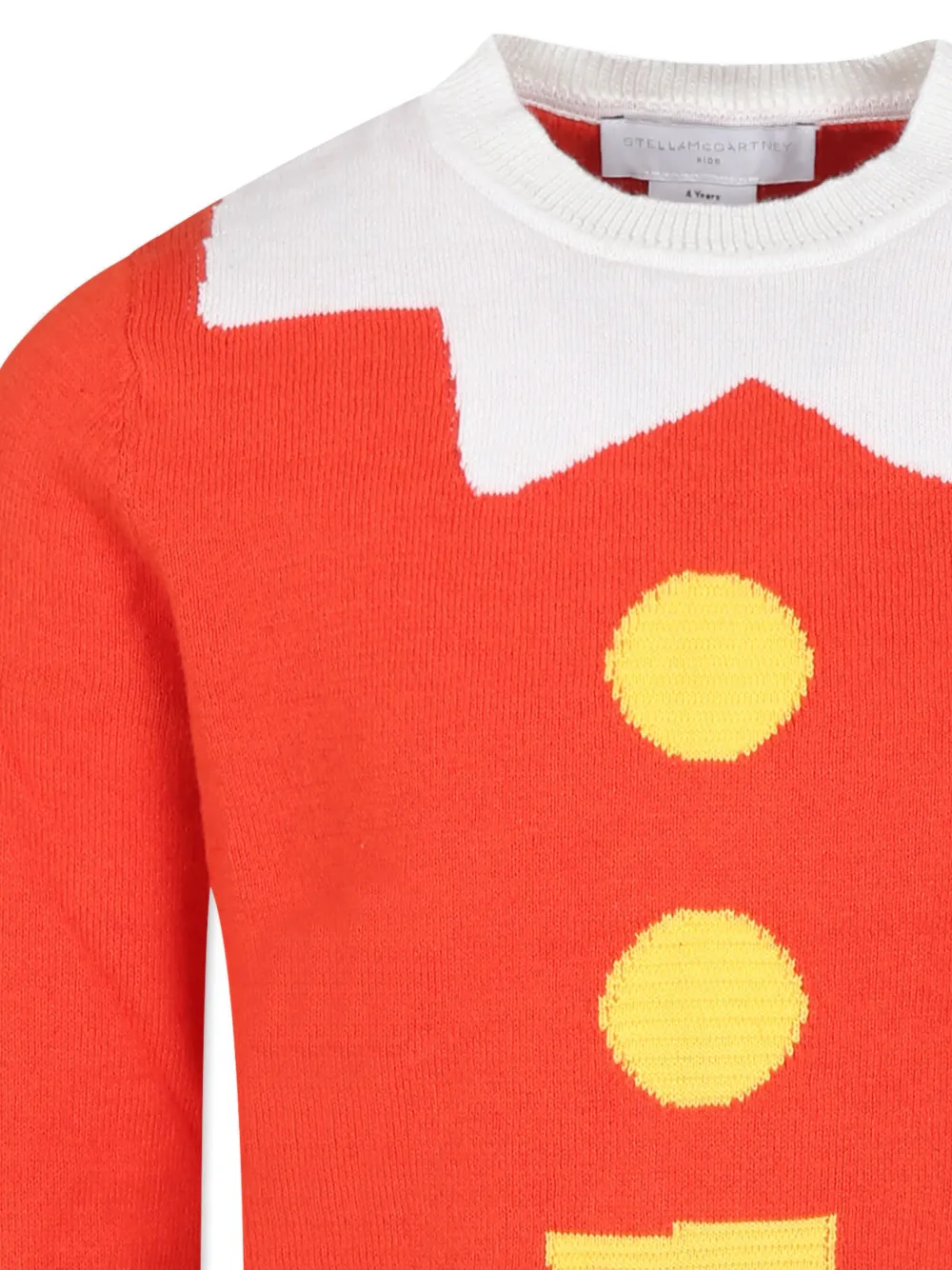 Stella McCartney Kids Gebreide trui met kerstmanprint Rood