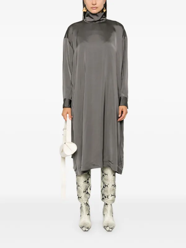 Fabiana Filippi サテン ドレス | グレー | FARFETCH JP