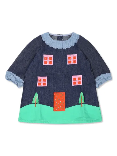 Stella McCartney Kids appliqué-detailing organic-cotton dress