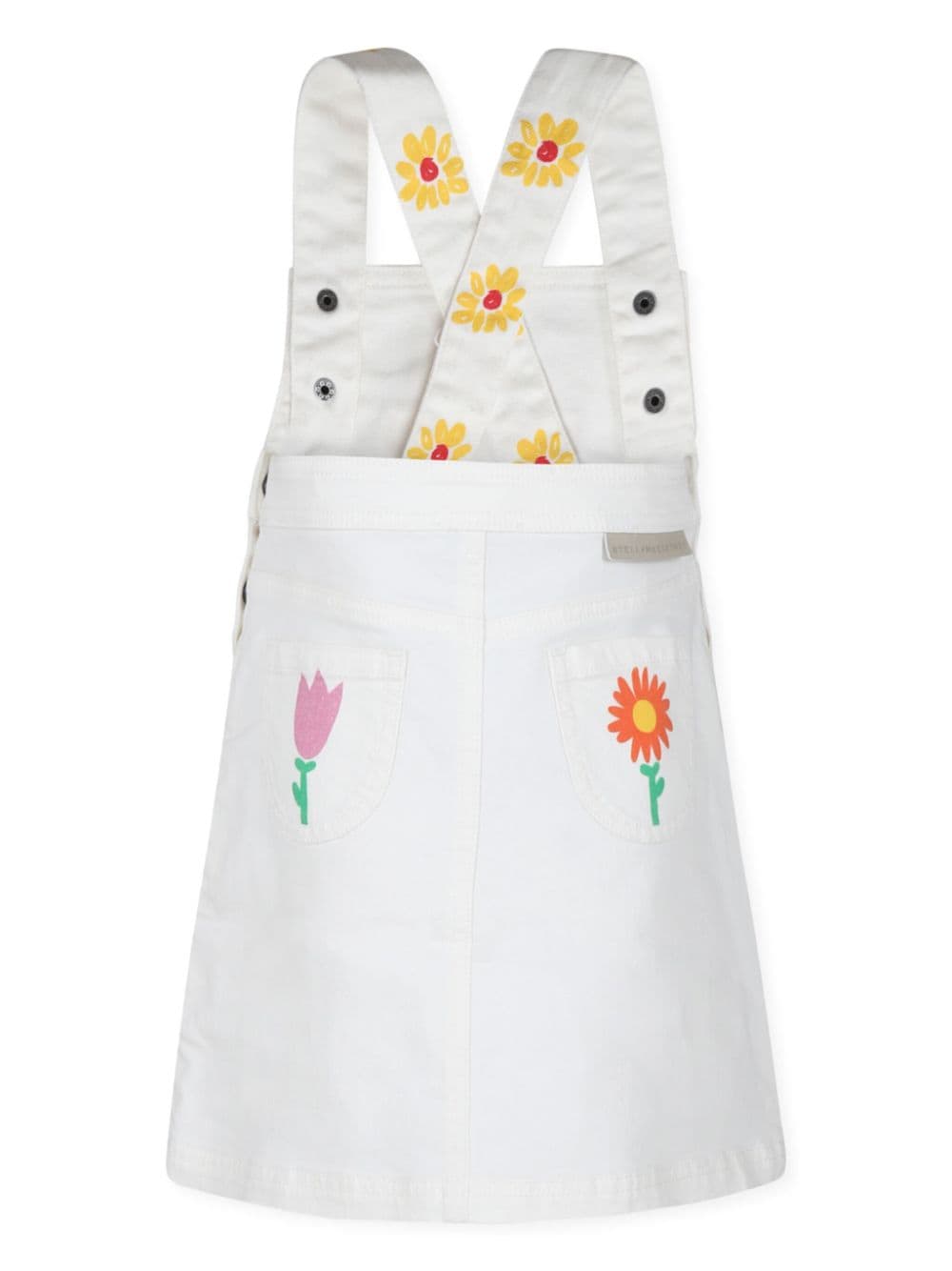 Stella McCartney Kids farmyard appliqué sleeveless dress - Wit