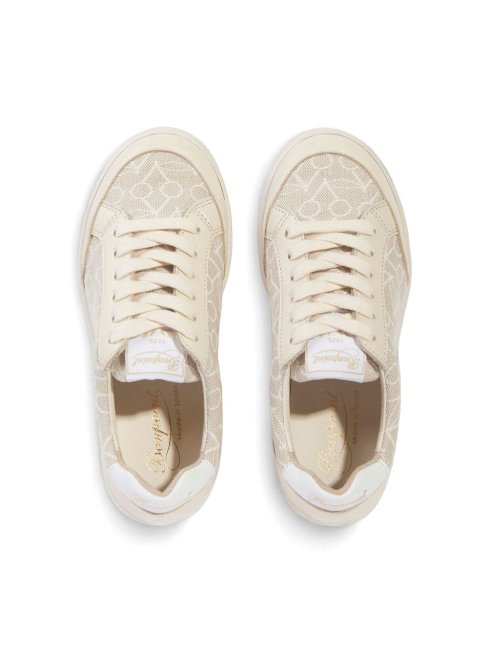 Bonpoint Sneakers met logoprint Beige