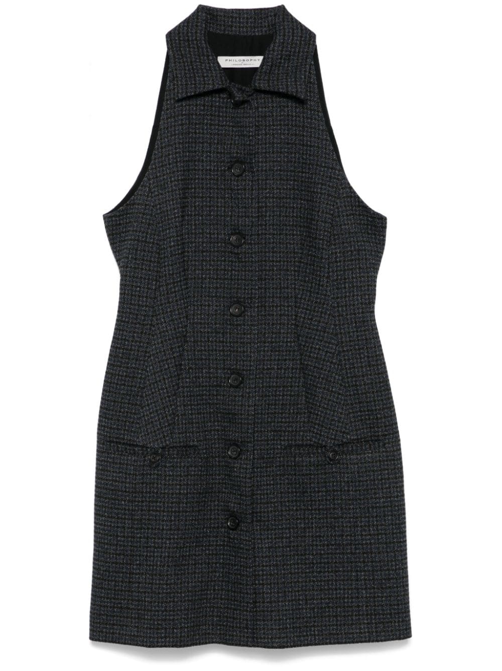 Philosophy Di Lorenzo Serafini houndstooth mini dress – Black