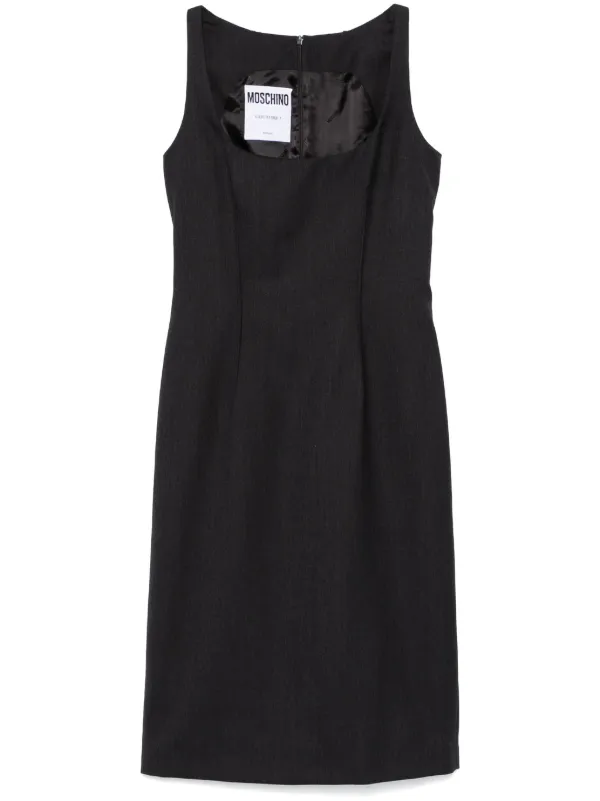 ワンピース MOSCHINO COUTURE Woman Dress Black 04905401 0555 MOSCHINO JEANS scoop-neck open-knit Dress | Black | FARFETCH