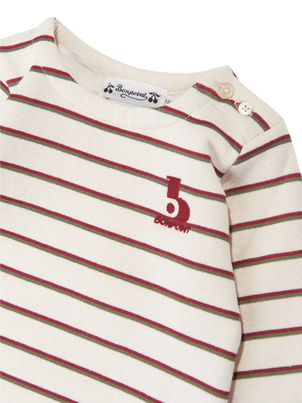 Bonpoint Gestreept T-shirt Beige