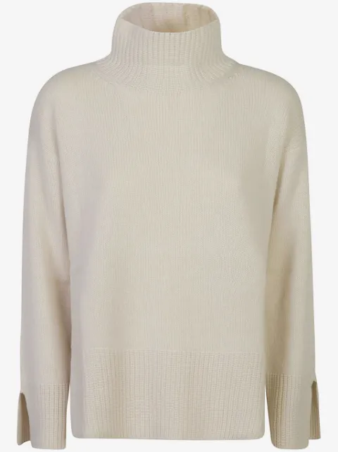 Le Tricot Perugia slit-cuff turtle neck 