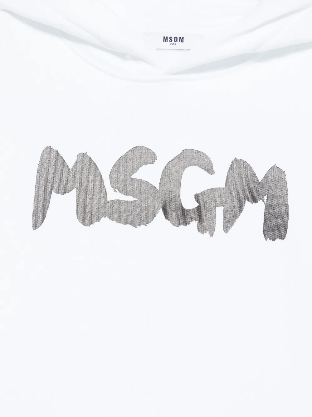 MSGM Kids Hoodie met logoprint Wit