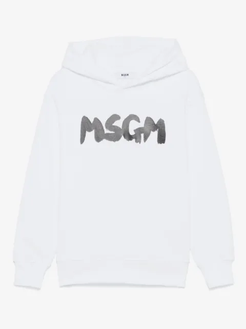 MSGM Kids logo-print hoodie