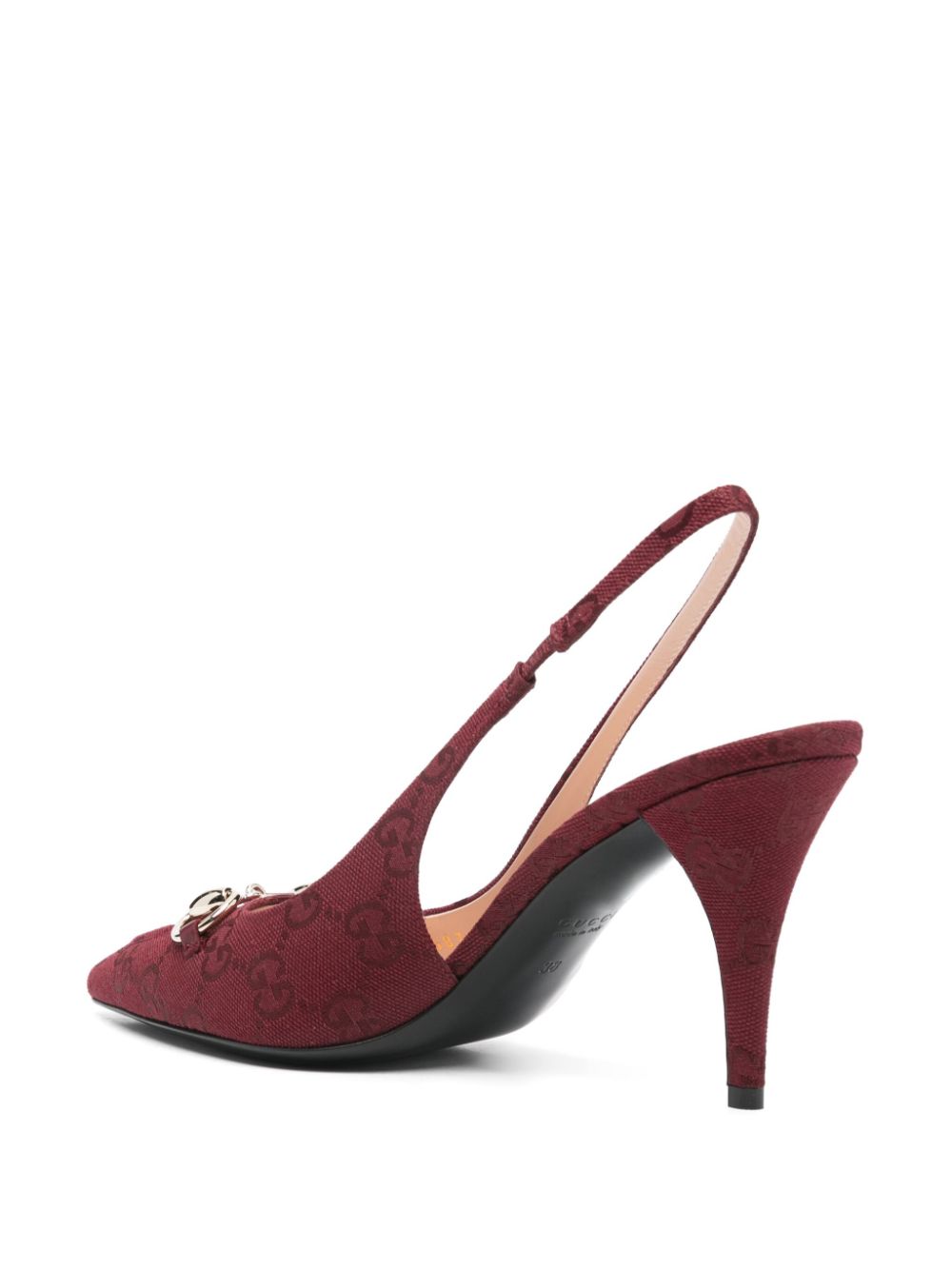 Gucci 85mm Horsebit slingback pumps Red