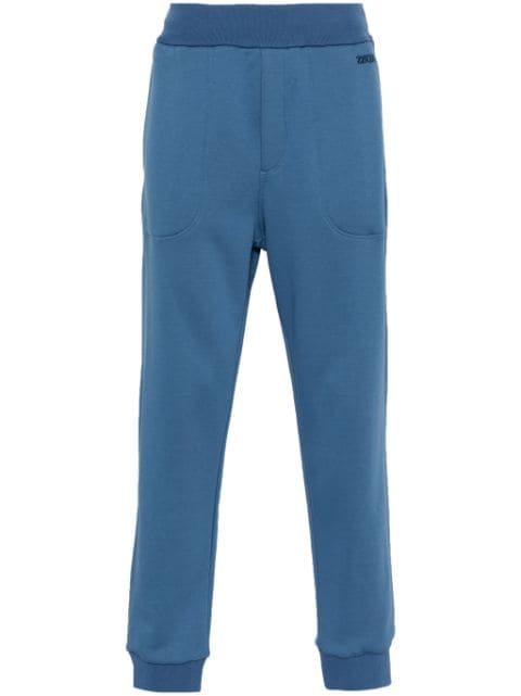 Zegna logo-embroidered track pants