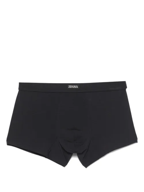 Zegna boxer à patch logo - Bleu - Zegna - Modalova