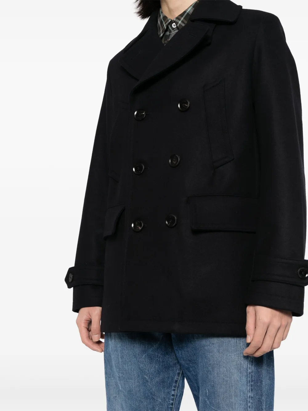 Belstaff Jas met dubbele rij knopen Blauw